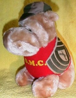 States Marine Corps Mascot Bulldog w Patches by Mary Meyer