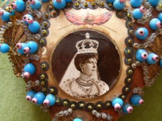 Unusual WWI 1914 1918 Period Royal George V Alexandra Sweetheart Pin