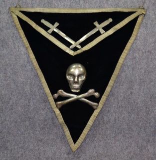 Templar apron skull sword Masonic Freemasonry ceremonial Masonic