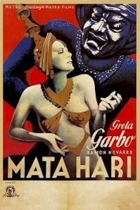 Mata Hari Greta Garbo Art Deco Movie Poster