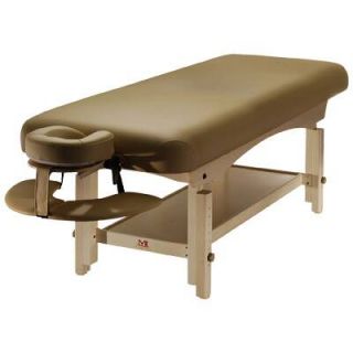 Spa Luxe Stationary Massage Table Includes Headrest and Arm Shelf
