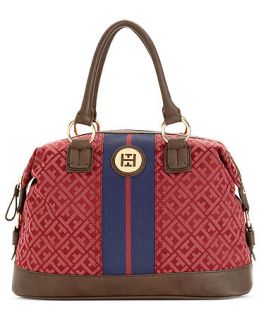 Tommy Hilfiger Handbag, Signature Jacquard Bowler   Handbags