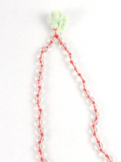 Matta Jewelry Ketu Crystals Coral Long Strung Beaded Necklace $95 New