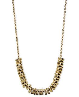 Fossil Necklace, Gold Tone Sparkling Black Necklace   Fashion Jewelry