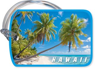 Hawaiian Luggage Tag Coconut Palm Beach Maui Hawaii 