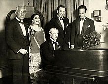 Birthday party honoring Maurice Ravel in New York City, March 8