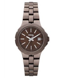 Fossil Watch, Womens Sylvia Brown Ion Plated Stainless Steel Bracelet