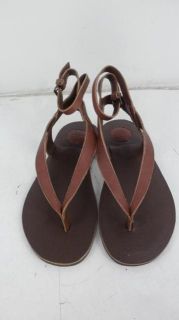 Maxstudio Womens Limo Ankle Strap Thong Sandal Size 7 5 Tobacco $90