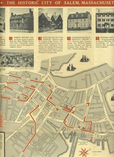 Historic Salem Massachusetts Brochure History Map Founded 1626