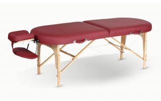 Portable Massage Table Oval Deluxe Bodychoice Burgundy