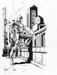 Mike Zeck Original Art Preliminary Sketch Captain America 1