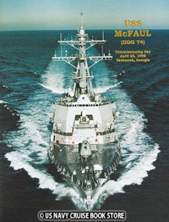 USS Mcfaul DDG 74 Plankowners Cruise Book 1998