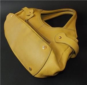 McLaughlin Large Yellow Ocher Small Pebble Leather Hand Tote