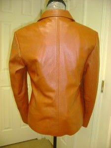 Maximo Luciano Womens Brown Leather Jacket Sz M Made Italy Barely
