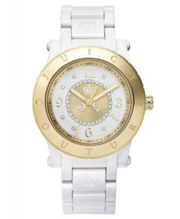 Juicy Couture Watch, Womens HRH White Plastic Bracelet 38mm 1900843