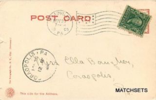 1905 Meadville PA Undivided First Baptist Church Postcard