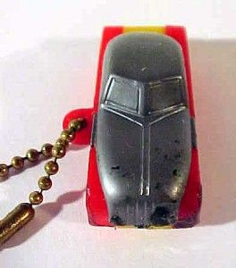 Vintage Mechanical Servants Keychain Plastic Race Car Puzzle