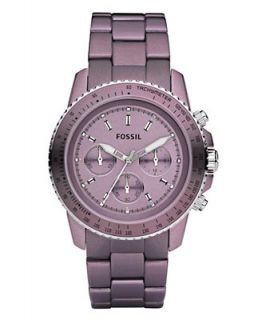Fossil Watch, Chronograph Purple Aluminum Bracelet 41mm CH2747