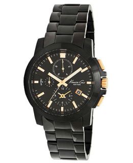 Kenneth Cole New York Watch, Mens Chronograph Black Ion Plated