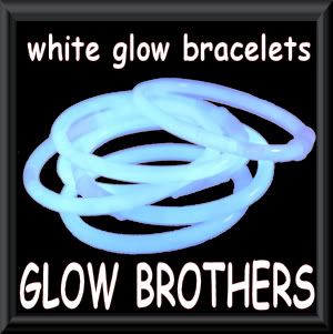 100 x White Glow Sticks Bracelets Great 4 Party Bags