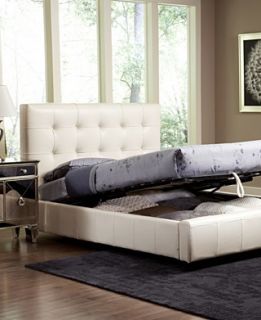 Hawthorne Bedroom Furniture Collection, White Leather Storage Beds