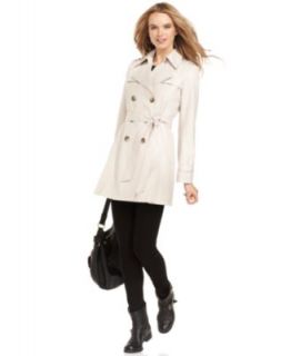 Calvin Klein Coat, Hooded Belted Trench   Womens Coats