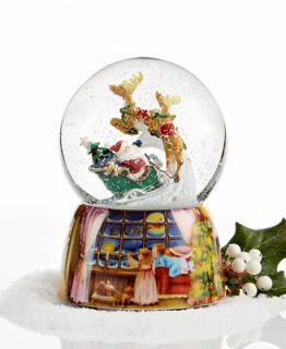 Holiday Lane Snow Globe, Musical Santa in Sleigh