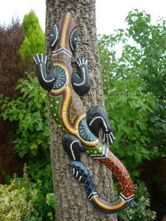 Beautiful Large Wooden Gecko Wall Plaque Gekko Geko