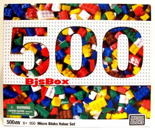 Mega Bloks Value Set 950 New 500 Pcs Pieces Micro Lot Building Blocks
