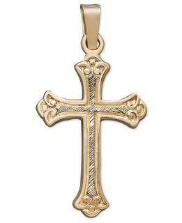 14k Gold Pendant, Florentine Cross   Necklaces   Jewelry & Watches