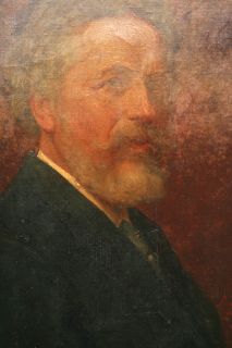 Ernst Meister 1901 German Artist Self Portrait Art Antique Oil