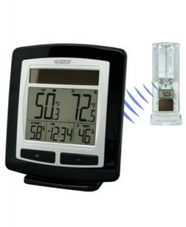 Weather Channel Clock, Solar Powered Temperature Station with Solar