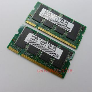 New 1GB 2x512MB PC2100 DDR266 266MHz 200pin DDR1 SODIMM Laptop RAM