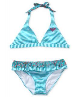 Roxy Kids Swimsuit, Little Girls Print Halter Two Piece Swimsuit