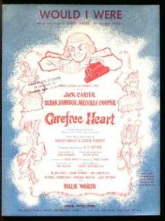 Carefree Heart 1957 Flop Show Would I Were