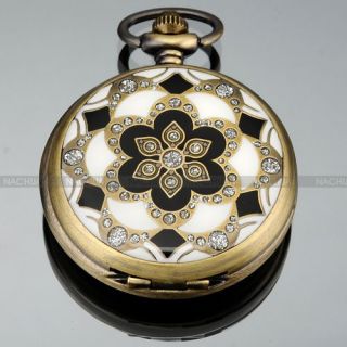 Pocket Quartz Watch Necklace Lady Men Jewelry Chain Gift Box