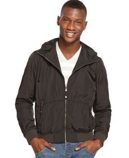 Calvin Klein Jeans Jacket, Hooded Nylon   Mens Coats & Jackets   