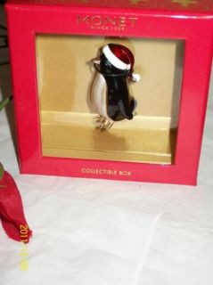 Multi Gold Penguin Keepsake Trinket Box Igloo Charm 2011 New