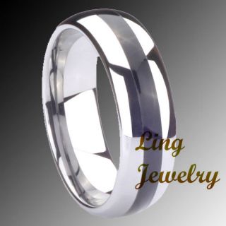 8mm Tungsten Carbide Resin Inlay Mens Wedding Ring Sz 5 12
