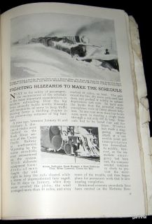 SNOWPLOWING 1918 PICTORIAL RAILWAY SNOW SHED & PLOW MEDICINE BOW TRAIN