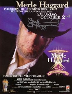 Merle Haggard Concert Poster 10 02 99 Sweet