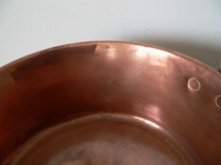 French Copper Jam Preserving Pan with Brass Handles Meret