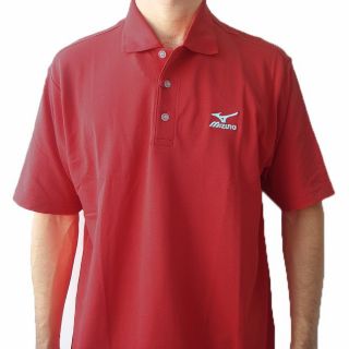 Mizuno Golf Polo Shirt Cool Comfort Red Mens L XL XXL