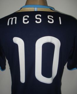 2011 Argentina Away Soccer Jersey Messi 10 Youth Sizes