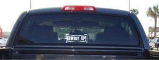 Cowboy Up Vinyl Decal Bumper Sticker Car Window Truck