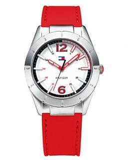 Tommy Hilfiger Watch, Womens Blue and Red Reversible Silicone Strap