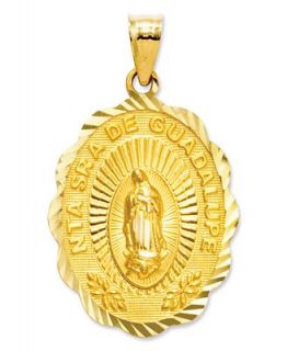 14k Gold Charm, Our Lady of Guadalupe Medal Charm