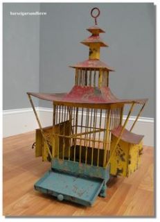 Birdcage Old Metal Painting Asian Designer House New Bird Cage