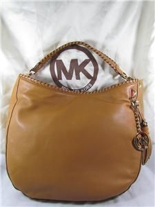 New Michael Kors Bennet Tan Leather Shoulder Bag Handbag Purse $328