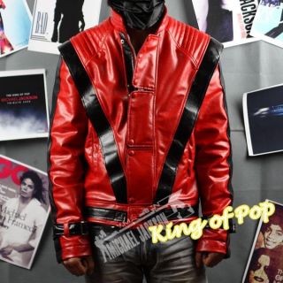 Michael Jackson MJ Thriller MV Costume Leather Jacket